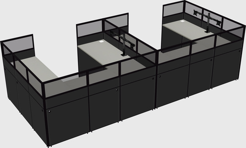 U-shaped cubicle