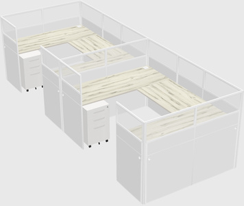 U-shaped cubicle