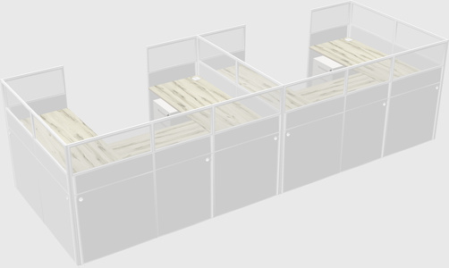 U-shaped cubicle