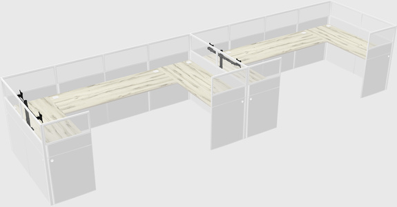 U-shaped cubicle