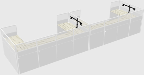 U-shaped cubicle