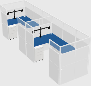 U-shaped cubicle