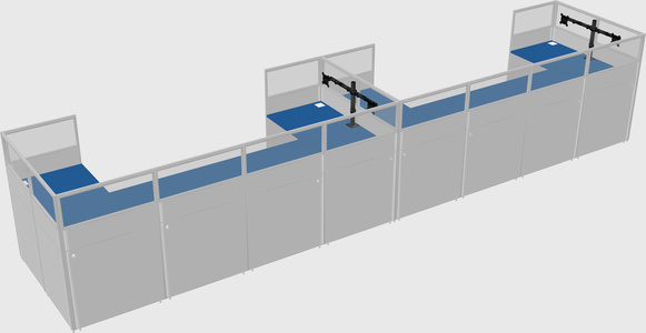 U-shaped cubicle