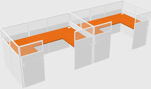 U-shaped cubicle