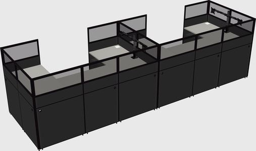 U-shaped cubicle