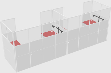 U-shaped cubicle