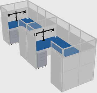 U-shaped cubicle