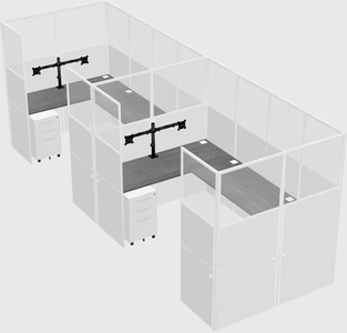 U-shaped cubicle