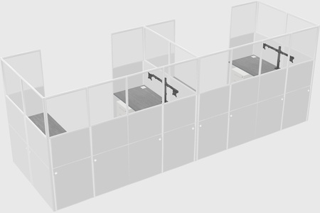 U-shaped cubicle