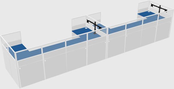 U-shaped cubicle