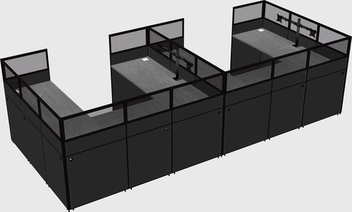 U-shaped cubicle