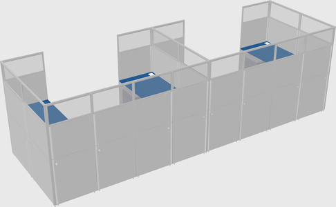 U-shaped cubicle