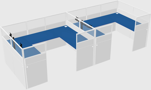 U-shaped cubicle