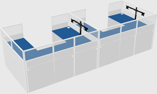 U-shaped cubicle