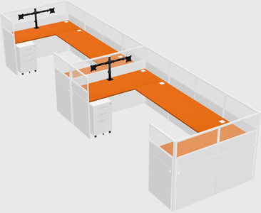 U-shaped cubicle
