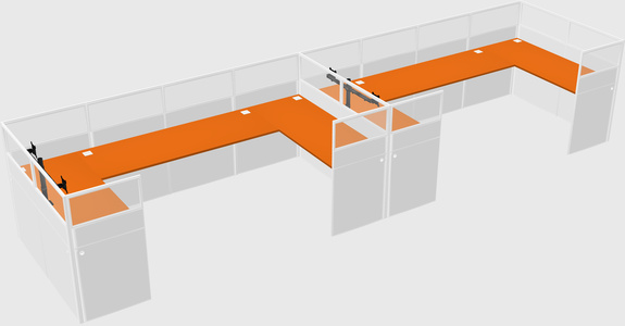 U-shaped cubicle