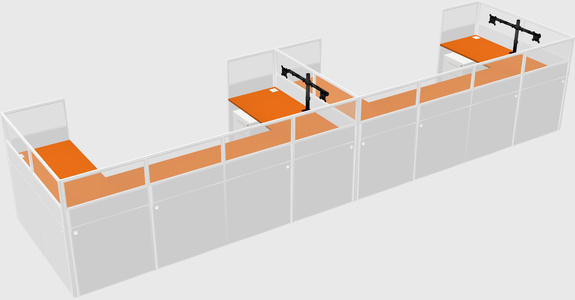U-shaped cubicle