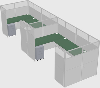 U-shaped cubicle