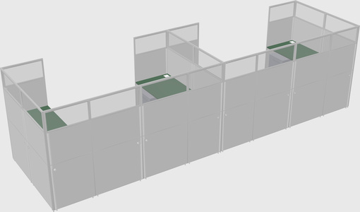 U-shaped cubicle