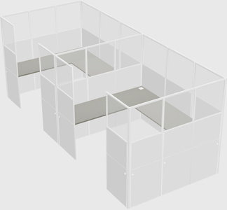 U-shaped cubicle