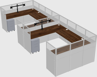 U-shaped cubicle