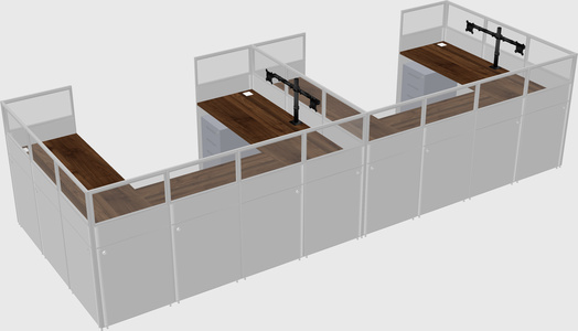 U-shaped cubicle