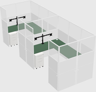 U-shaped cubicle