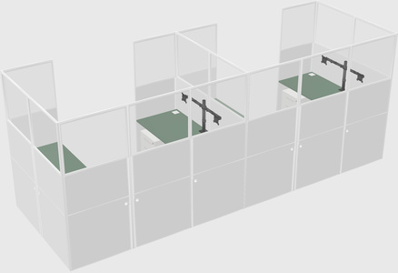 U-shaped cubicle