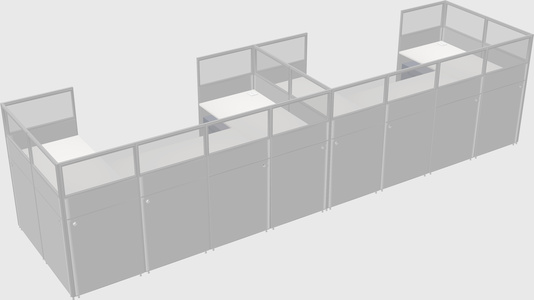 U-shaped cubicle