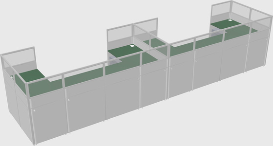 U-shaped cubicle