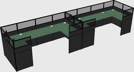 U-shaped cubicle