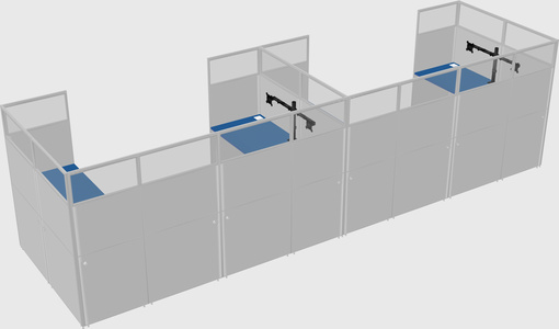 U-shaped cubicle