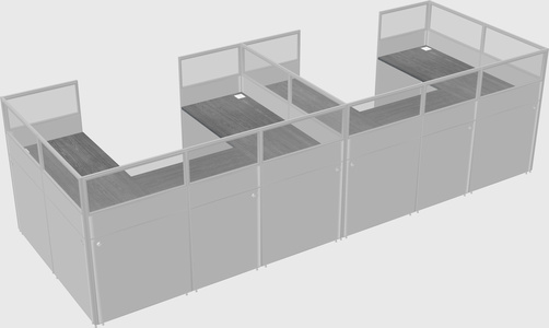 U-shaped cubicle