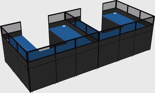 U-shaped cubicle