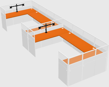 U-shaped cubicle