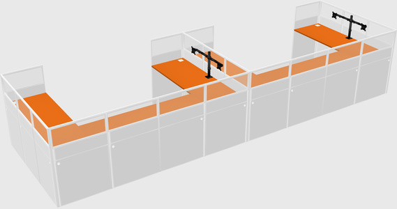U-shaped cubicle