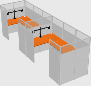 U-shaped cubicle