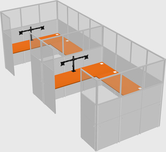 U-shaped cubicle