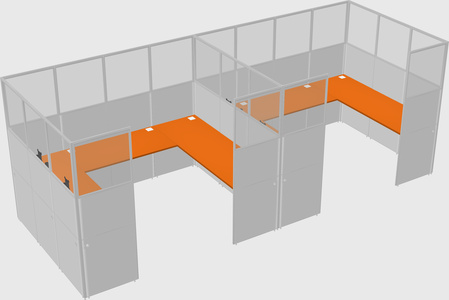 U-shaped cubicle