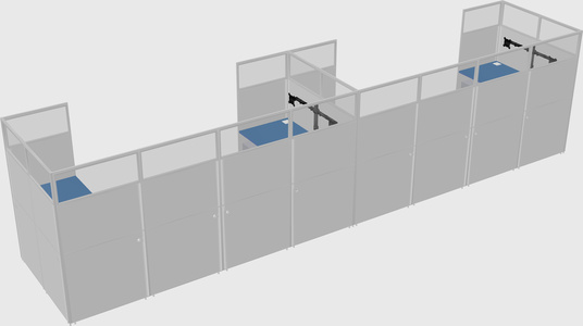U-shaped cubicle