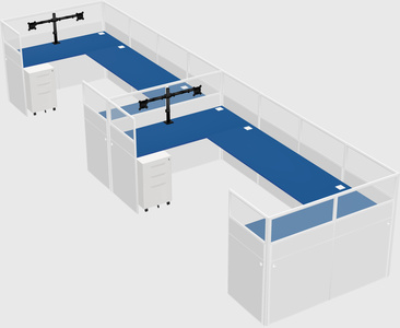 U-shaped cubicle