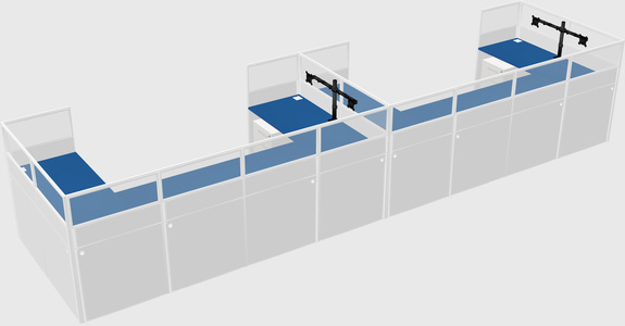 U-shaped cubicle