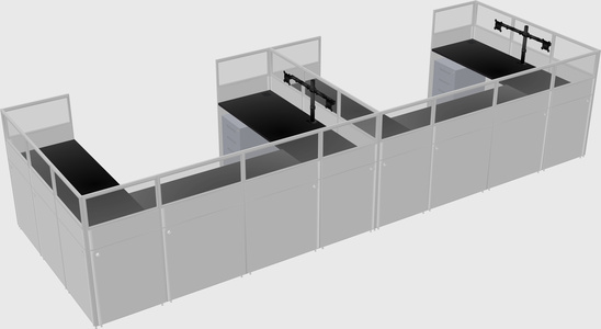 Cabine en u