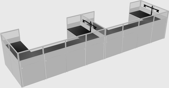 U-shaped cubicle