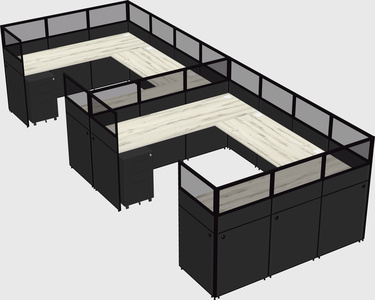 Cabine en u