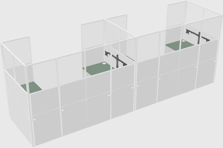 U-shaped cubicle