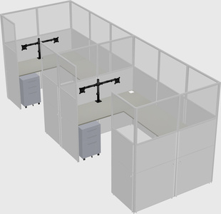 U-shaped cubicle