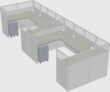 U-shaped cubicle