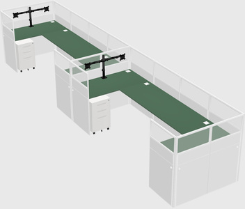 U-shaped cubicle