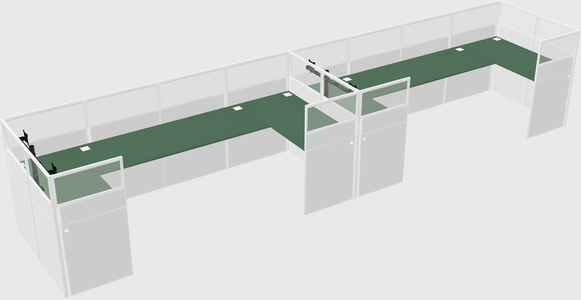 U-shaped cubicle